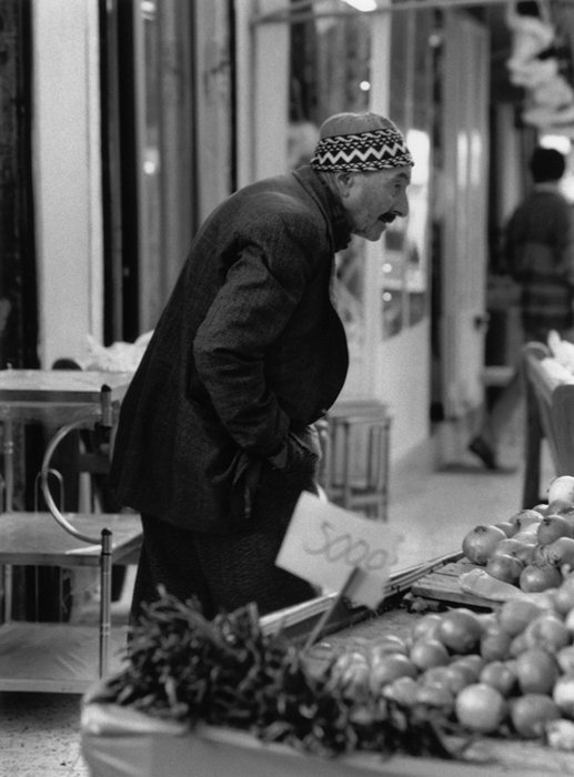 Old man at market, Bergama, Turkey, 1994